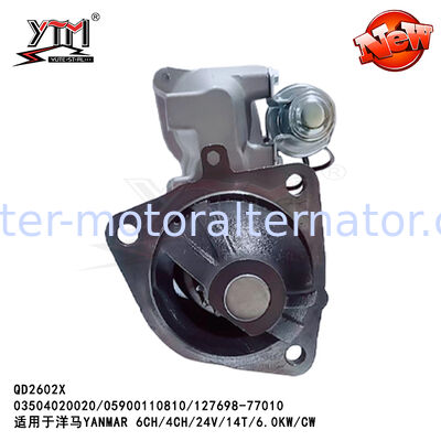 Starter motor 24V 6KW 14T for yanmar 6CH 6CX 4CH 12761077020 12769877010