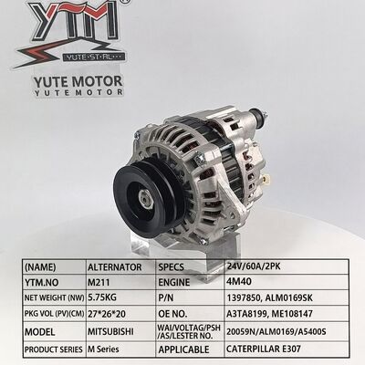 24V 60A εναλλακτικός μηχανισμός 2PK για Caterpillar E307 Mitsubishi 4M40 Μηχανή OE A3TA8199 ME108147 1397850 Γεννήτης εξορυκτικού μηχανισμού