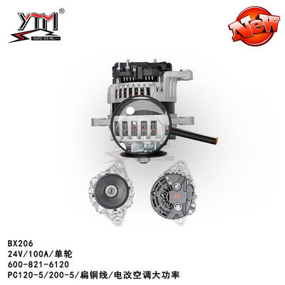 BX206 pc200-5 επίπεδος εναλλάκτης καλωδίων 6D95 για τη KOMATSU 24V 100A 1PK 6008216120